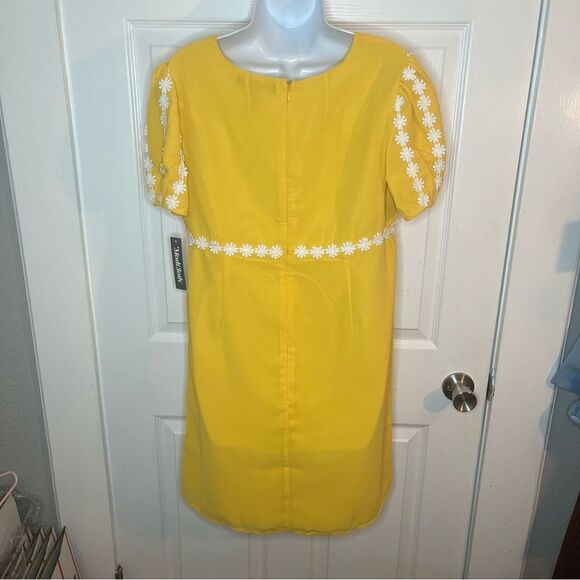 Modcloth How Sweet It Is Shift Dress Sunny Yellow Dress 70s Retro Mini 10 NWT - Picture 10 of 13